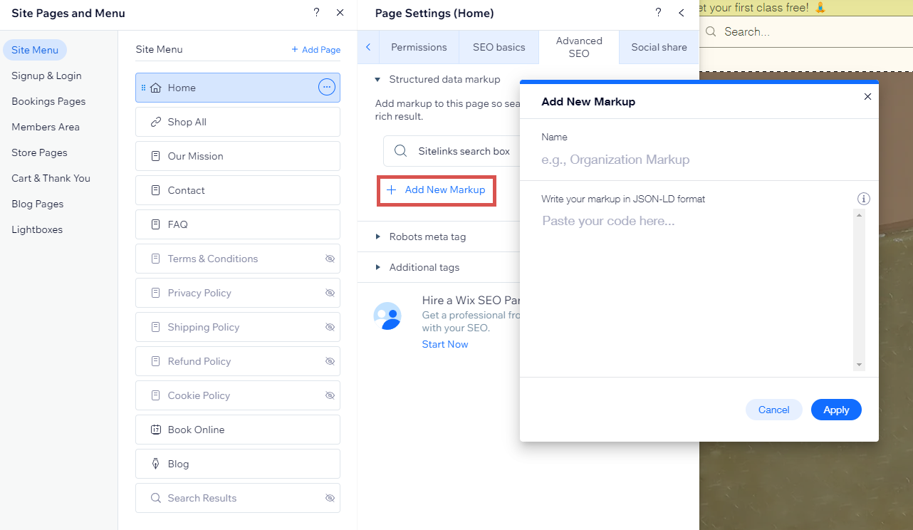 add custom JSON-LD schema