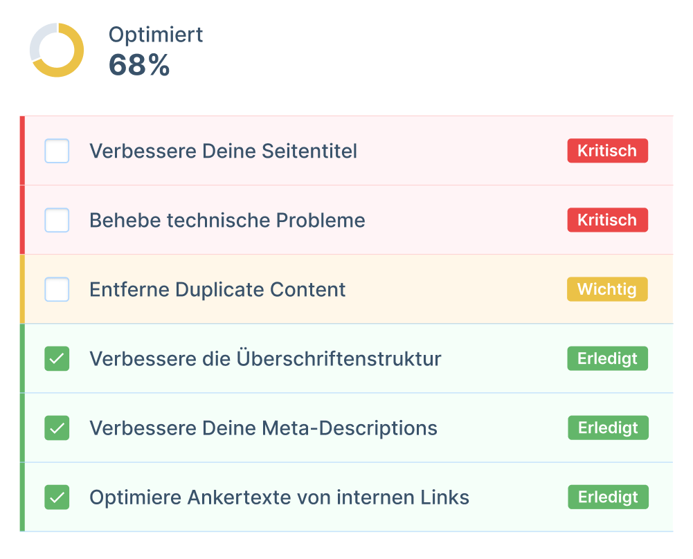 optimiere Deine Website