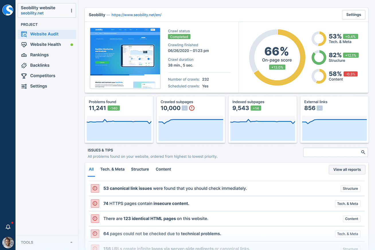 Seobility Website Audit